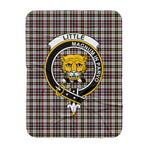 Scotstee Shop Tartan Plaid Blanket Little Arisaid Clan Crest Badge Scottish Tartan Plaid Sherpa Blanket