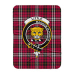 Scotstee Shop Tartan Plaid Blanket Little Clan Crest Badge Scottish Tartan Plaid Sherpa Blanket