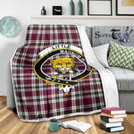 Scotstee Shop Tartan Plaid Blanket Little Dress Clan Crest Badge Scottish Tartan Plaid Sherpa Blanket