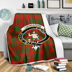 Scotstee Shop Tartan Plaid Blanket Livingstone Clan Crest Badge Scottish Tartan Plaid Sherpa Blanket
