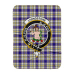 Scotstee Shop Tartan Plaid Blanket Livingstone Dress Clan Crest Badge Scottish Tartan Plaid Sherpa Blanket