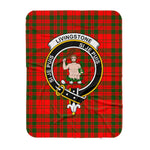 Scotstee Shop Tartan Plaid Blanket Livingstone Modern Clan Crest Badge Scottish Tartan Plaid Sherpa Blanket