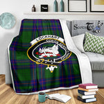 Scotstee Shop Tartan Plaid Blanket Lockhart Modern Clan Crest Badge Scottish Tartan Plaid Sherpa Blanket