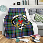 Scotstee Shop Tartan Plaid Blanket Logan Ancient Clan Crest Badge Scottish Tartan Plaid Sherpa Blanket