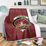 Scotstee Shop Tartan Plaid Blanket Lumsden Clan Crest Badge Scottish Tartan Plaid Sherpa Blanket
