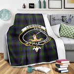Scotstee Shop Tartan Plaid Blanket Lumsden Hunting Clan Crest Badge Scottish Tartan Plaid Sherpa Blanket