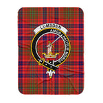 Scotstee Shop Tartan Plaid Blanket Lumsden Modern Clan Crest Badge Scottish Tartan Plaid Sherpa Blanket