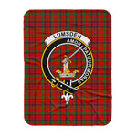 Scotstee Shop Tartan Plaid Blanket Lumsden Of Kintore Clan Crest Badge Scottish Tartan Plaid Sherpa Blanket