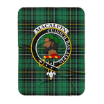 Scotstee Shop Tartan Plaid Blanket MacAlpine Ancient Clan Crest Badge Scottish Tartan Plaid Sherpa Blanket
