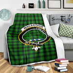 Scotstee Shop Tartan Plaid Blanket MacArthur Ancient Hunting Clan Crest Badge Scottish Tartan Plaid Sherpa Blanket