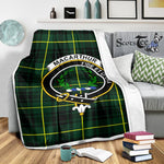 Scotstee Shop Tartan Plaid Blanket MacArthur Modern Clan Crest Badge Scottish Tartan Plaid Sherpa Blanket