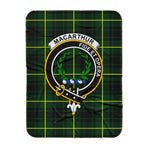 Scotstee Shop Tartan Plaid Blanket MacArthur Modern Clan Crest Badge Scottish Tartan Plaid Sherpa Blanket