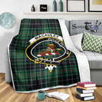 Scotstee Shop Tartan Plaid Blanket MacAulay Hunting Ancient Clan Crest Badge Scottish Tartan Plaid Sherpa Blanket