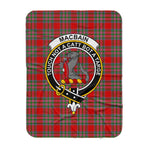 Scotstee Shop Tartan Plaid Blanket MacBain Clan Crest Badge Scottish Tartan Plaid Sherpa Blanket