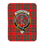 Scotstee Shop Tartan Plaid Blanket MacBean Modern Clan Crest Badge Scottish Tartan Plaid Sherpa Blanket