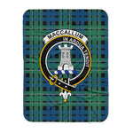 Scotstee Shop Tartan Plaid Blanket MacCallum Ancient Clan Crest Badge Scottish Tartan Plaid Sherpa Blanket