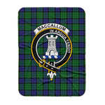 Scotstee Shop Tartan Plaid Blanket MacCallum Clan Crest Badge Scottish Tartan Plaid Sherpa Blanket