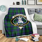 Scotstee Shop Tartan Plaid Blanket MacCallum Clan Crest Badge Scottish Tartan Plaid Sherpa Blanket