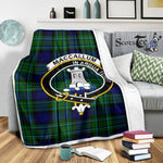 Scotstee Shop Tartan Plaid Blanket MacCallum Modern Clan Crest Badge Scottish Tartan Plaid Sherpa Blanket