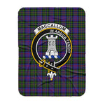 Scotstee Shop Tartan Plaid Blanket MacCallum of Berwick Clan Crest Badge Scottish Tartan Plaid Sherpa Blanket