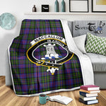 Scotstee Shop Tartan Plaid Blanket MacCallum of Berwick Clan Crest Badge Scottish Tartan Plaid Sherpa Blanket