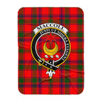 Scotstee Shop Tartan Plaid Blanket MacColl Clan Crest Badge Scottish Tartan Plaid Sherpa Blanket