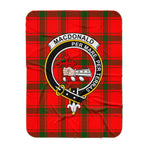 Scotstee Shop Tartan Plaid Blanket MacDonald Of Sleat Clan Crest Badge Scottish Tartan Plaid Sherpa Blanket