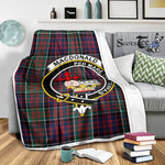 Scotstee Shop Tartan Plaid Blanket Macdonalds Of Donald Clan Crest Badge Scottish Tartan Plaid Sherpa Blanket