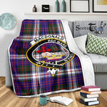 Scotstee Shop Tartan Plaid Blanket Macdonalds Of Donald Dress Modern Clan Crest Badge Scottish Tartan Plaid Sherpa Blanket