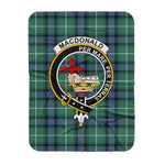 Tartan Plaid Blanket Macdonalds Of Donald The Isles Hunting Ancient Clan Crest Badge Scottish Tartan Plaid Sherpa Blanket