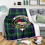 Tartan Plaid Blanket Macdonalds Of Donald The Isles Hunting Modern Clan Crest Badge Scottish Tartan Plaid Sherpa Blanket