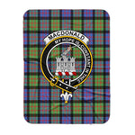Scotstee Shop Tartan Plaid Blanket Macdonalds Of Ranald Ancient Clan Crest Badge Scottish Tartan Plaid Sherpa Blanket