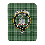 Tartan Plaid Blanket Macdonalds Of Ranald Lord Of The Isles Hunting Clan Crest Badge Scottish Tartan Plaid Sherpa Blanket