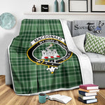 Tartan Plaid Blanket Macdonalds Of Ranald Lord Of The Isles Hunting Clan Crest Badge Scottish Tartan Plaid Sherpa Blanket
