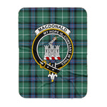 Tartan Plaid Blanket Macdonalds Of Ranald The Isles Hunting Ancient Clan Crest Badge Scottish Tartan Plaid Sherpa Blanket