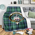 Tartan Plaid Blanket Macdonalds Of Ranald The Isles Hunting Ancient Clan Crest Badge Scottish Tartan Plaid Sherpa Blanket