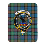 Scotstee Shop Tartan Plaid Blanket MacDonell of Glengarry Ancient Clan Crest Badge Scottish Tartan Plaid Sherpa Blanket