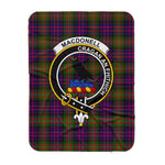 Scotstee Shop Tartan Plaid Blanket MacDonell Of Glengarry Modern Clan Crest Badge Scottish Tartan Plaid Sherpa Blanket