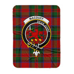 Scotstee Shop Tartan Plaid Blanket MacDuff Clan Crest Badge Scottish Tartan Plaid Sherpa Blanket