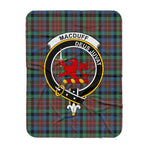 Scotstee Shop Tartan Plaid Blanket MacDuff Hunting Ancient Clan Crest Badge Scottish Tartan Plaid Sherpa Blanket