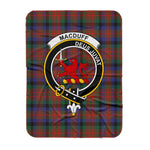 Scotstee Shop Tartan Plaid Blanket MacDuff Hunting Modern Clan Crest Badge Scottish Tartan Plaid Sherpa Blanket