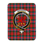 Scotstee Shop Tartan Plaid Blanket MacDuff Modern Clan Crest Badge Scottish Tartan Plaid Sherpa Blanket