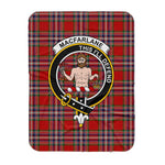 Scotstee Shop Tartan Plaid Blanket MacFarlane Clan Crest Badge Scottish Tartan Plaid Sherpa Blanket