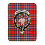 Scotstee Shop Tartan Plaid Blanket MacFarlane Modern Clan Crest Badge Scottish Tartan Plaid Sherpa Blanket