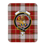 Scotstee Shop Tartan Plaid Blanket MacFie Clan Crest Badge Scottish Tartan Plaid Sherpa Blanket