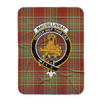 Scotstee Shop Tartan Plaid Blanket MacGillivray Hunting Ancient Clan Crest Badge Scottish Tartan Plaid Sherpa Blanket