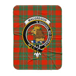 Scotstee Shop Tartan Plaid Blanket MacGregor Ancient Clan Crest Badge Scottish Tartan Plaid Sherpa Blanket