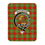 Scotstee Shop Tartan Plaid Blanket MacGregor Clan Crest Badge Scottish Tartan Plaid Sherpa Blanket