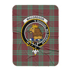 Scotstee Shop Tartan Plaid Blanket MacGregor Hunting Ancient Clan Crest Badge Scottish Tartan Plaid Sherpa Blanket