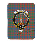 Scotstee Shop Tartan Plaid Blanket MacIntyre Ancient Clan Crest Badge Scottish Tartan Plaid Sherpa Blanket